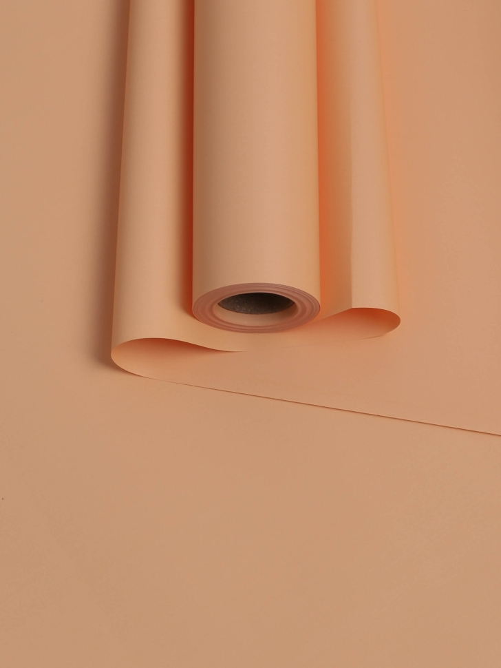 Пленка матовая 50мкм 58см х 10м Флора персиковый