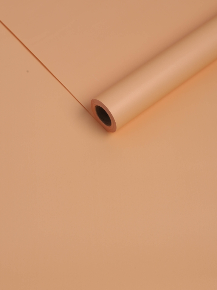 Пленка матовая 50мкм 58см х 10м Флора персиковый