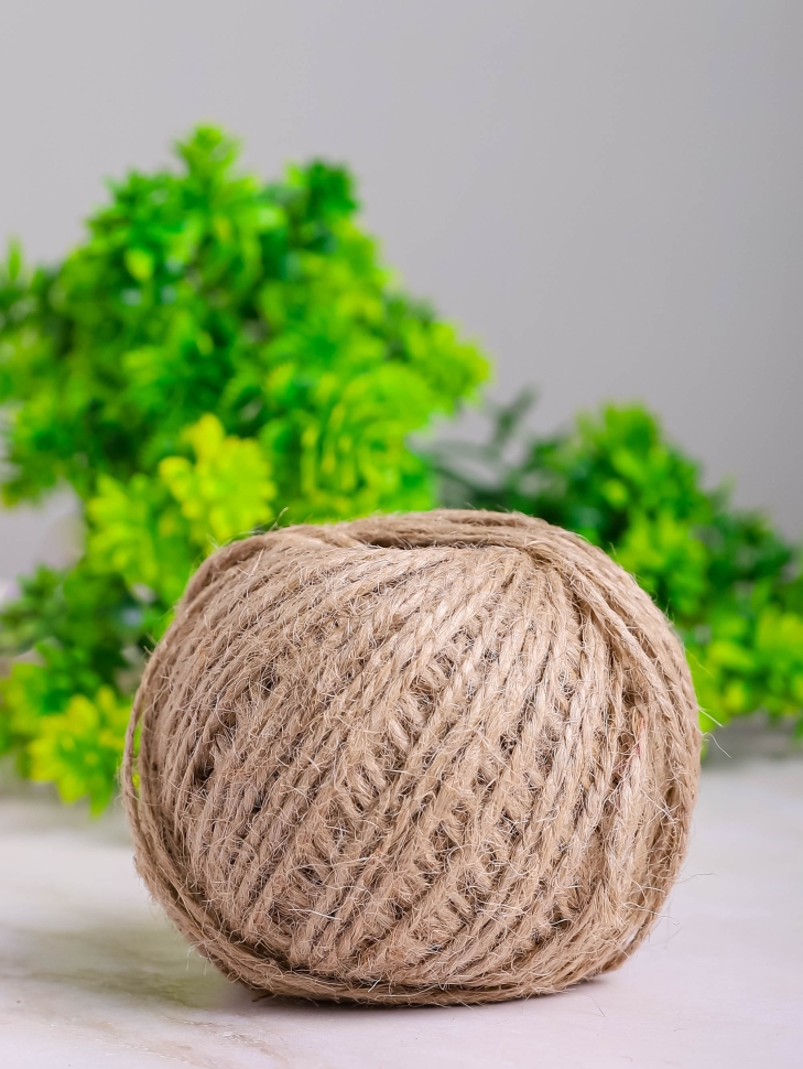 Шпагат натуральный джутовый 1120 текс 2-х ниточн. 1.2мм х  50м