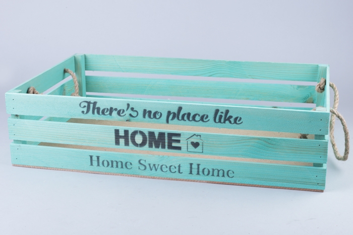 Ящик деревянный интерьерный 50х30х12см "Home" веревочные ручки Тифани Ящик деревянный интерьерный 50х30х12см "Home" веревочные ручки Тифани