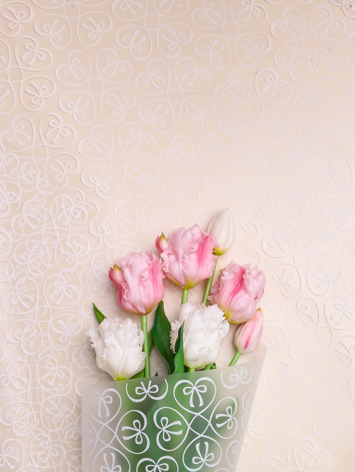 Пленка матовая 60см x 10м Бантики белый Пленка матовая 60см x 10м Бантики белый