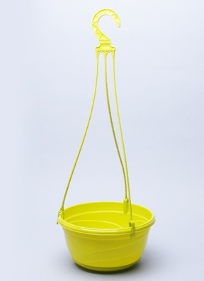 Горшок пластик Венеция D22,5  2,75л с поддоном + подвес фисташка