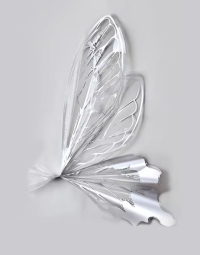 Пленка фигурная Бабочка 50смх56см 20 листов прозрачная серебро