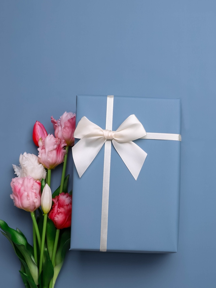 Пленка матовая 58см х 58см 60мкм 10 листов, голубой туман