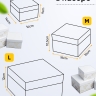 Коробка квадрат набор из 3шт 18x18x12см золотые цветы белый Коробка квадрат набор из 3шт 18x18x12см золотые цветы белый