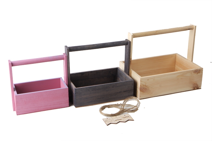 Ящик деревянный набор из 3шт с шильдиком №5 с ручкой (средний темно-серый) Ящик деревянный набор из 3шт с шильдиком №5 с ручкой (средний темно-серый)