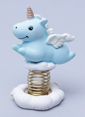 Фигурка 9,5х5,5 см, Малыш единорог голубой