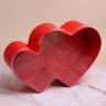 Коробка двойные сердца набор из 2 шт 37,2x23,5x12,5см с прозрачной крышкой красный Коробка двойные сердца набор из 2 шт 37,2x23,5x12,5см с прозрачной крышкой красный