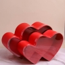 Коробка двойные сердца набор из 2 шт 37,2x23,5x12,5см с прозрачной крышкой красный Коробка двойные сердца набор из 2 шт 37,2x23,5x12,5см с прозрачной крышкой красный