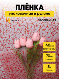 Пленка матовая Паутинка 70см х 10м красный
