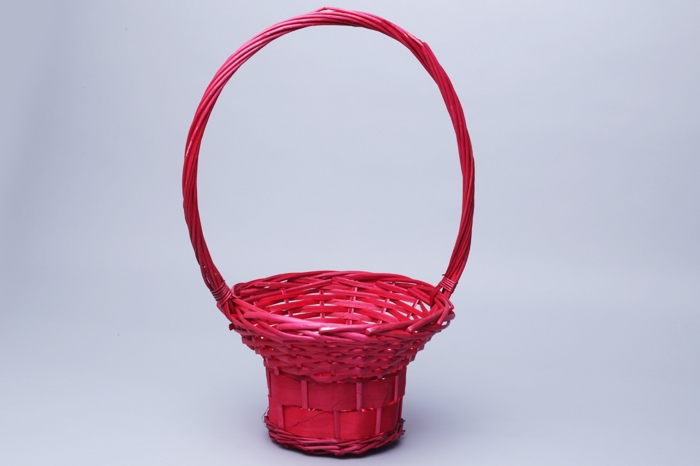 Корзина плетеная (ива) 20х15/38см красный A-4-2 кат 2 Корзина плетеная (ива) 20х15/38см красный A-4-2 кат 2