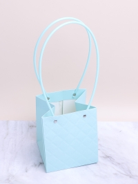 Сумочка для цветов 13х15х12,5см 3D М12 тиффани