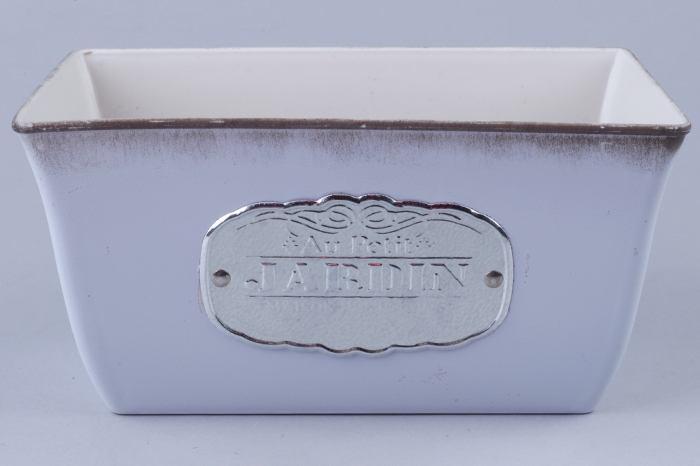 Кашпо из пластика прямоугольное 21х11,5х10,5см WF21G