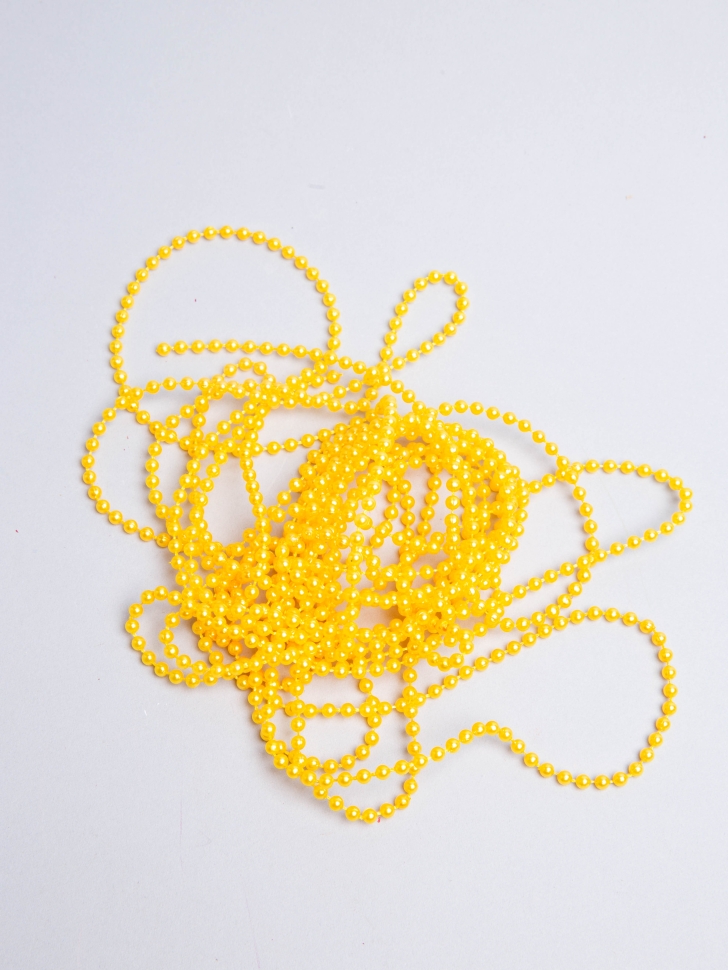 Бусы 4мм х 5м П желтые Бусы 4мм х 5м П желтые