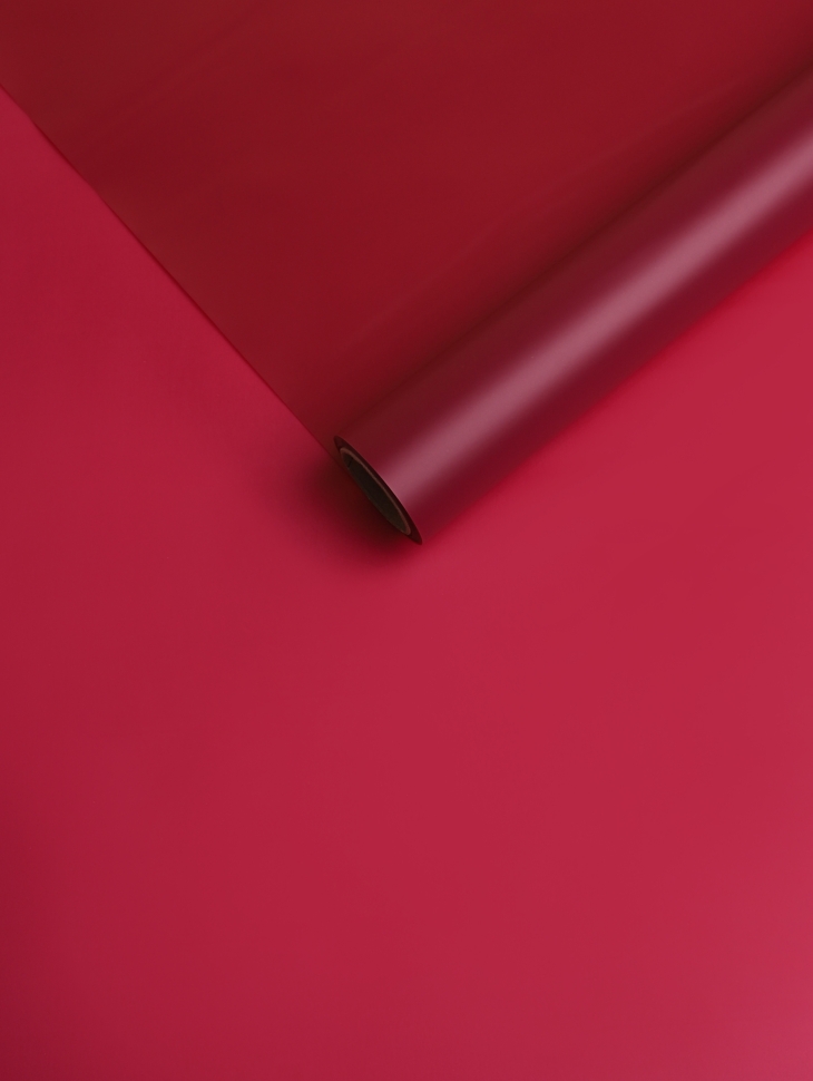 Пленка матовая 60см х 10м  на втулке брусничный