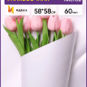 Пленка матовая 58см х 58см 60мкм 10 листов, белый РЦ Пленка матовая 58см х 58см 60мкм 10 листов, белый РЦ