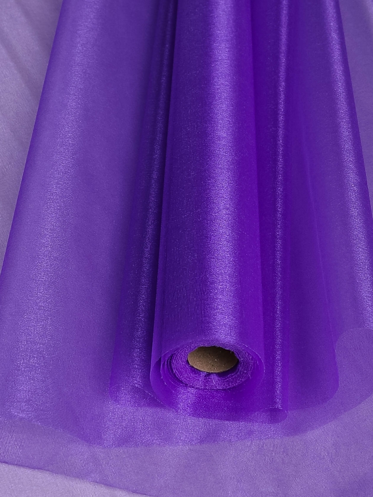 Органза-снег в рулоне 70смх9м фиолетовый