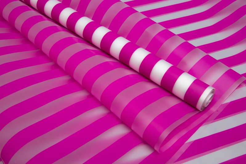 Пленка матовая Полосы 70см х 10м фуксия Пленка матовая Полосы 70см х 10м фуксия