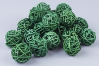 Шар из ротанга  3см, 24шт. зеленый