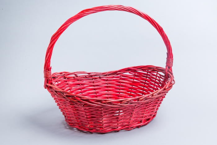 Корзина плетеная (ива) 29х18х27см красный Корзина плетеная (ива) 29х18х27см красный