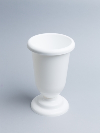 Ваза пластик гладкая D14,5 H28см малая белый