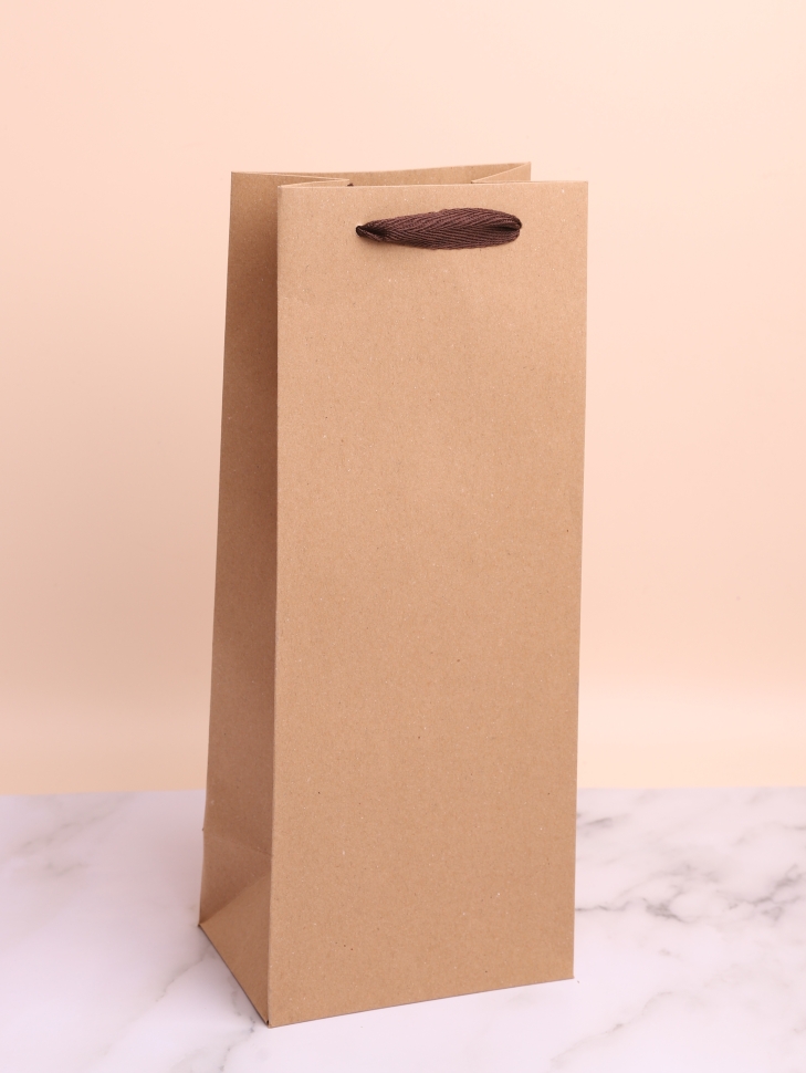 Сумочка крафт 14х35х11см под бутылку