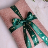 Лента НГ 2,5х3ярд зеленый с рисунком Merry Christmas 3 Лента НГ 2,5х3ярд зеленый с рисунком Merry Christmas 3