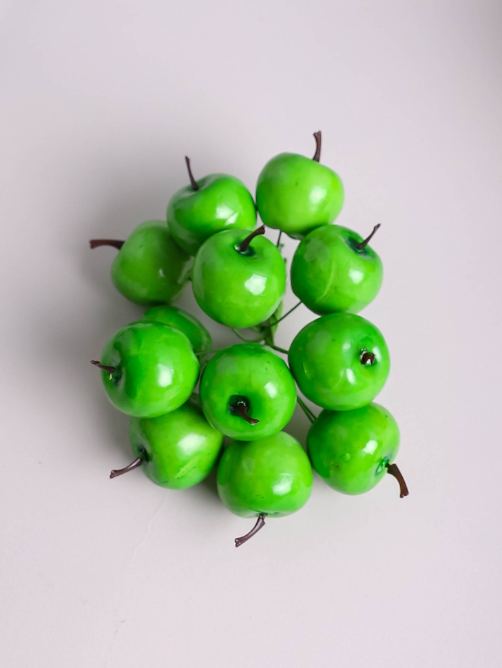 Яблоко на проволоке 3 см 12шт. I030545 зеленое Яблоко на проволоке 3 см 12шт. I030545 зеленое