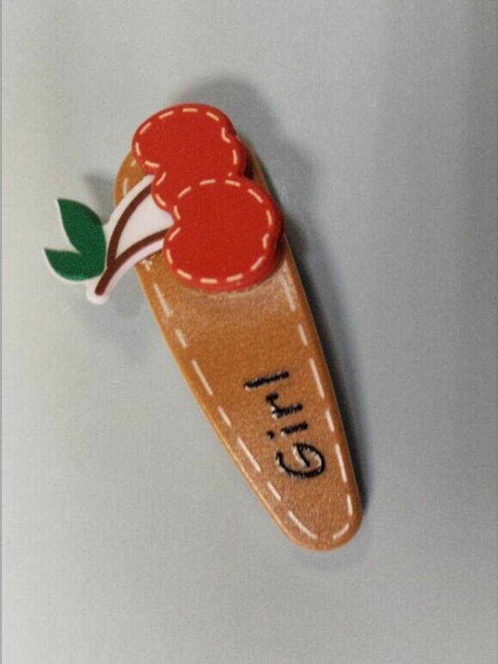 Заколка З-089 6x2,5см вишня Заколка З-089 6x2,5см вишня