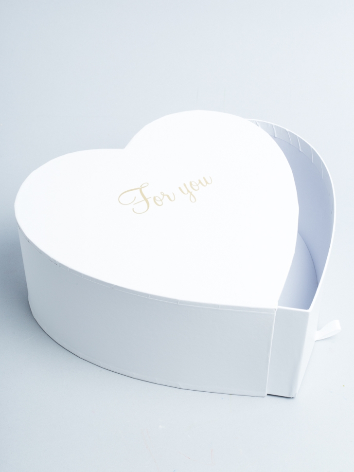 Коробка Сердце 23,5x23x11см For you белый