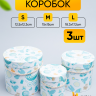 Коробка цилиндр набор из 3шт. 18,3х17,2см 9144-814-88 Коробка цилиндр набор из 3шт. 18,3х17,2см 9144-814-88
