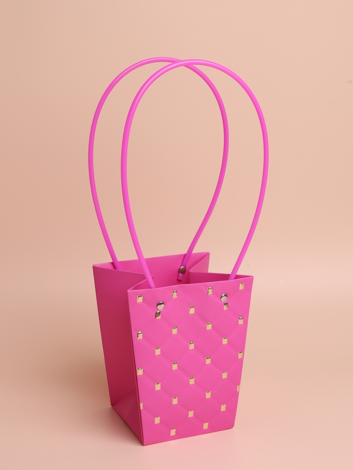 Сумочка для цветов 13,5х9,5х15,5см 3D М315 фуксия