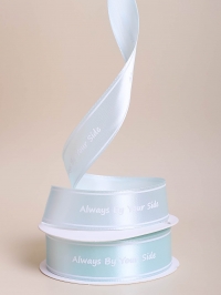 Лента атласная 25мм х 25 ярд  Always By Your Side голубой