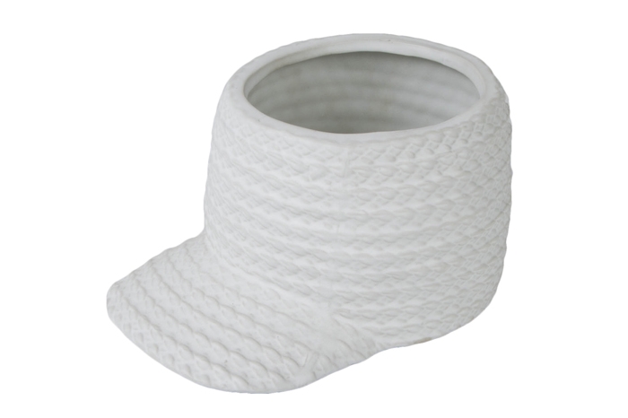 Кашпо керамика кепка 18х9х13см "вязанное" Кашпо керамика кепка 18х9х13см "вязанное"