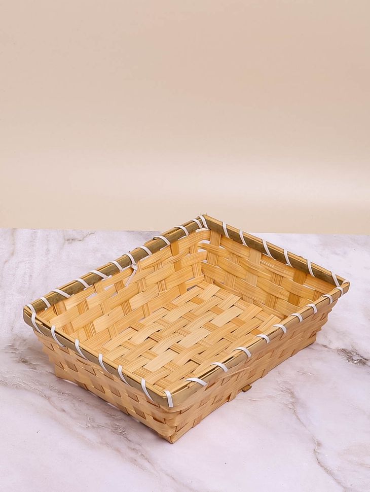 Кашпо плетеное Прямоугольник 23x17x6см