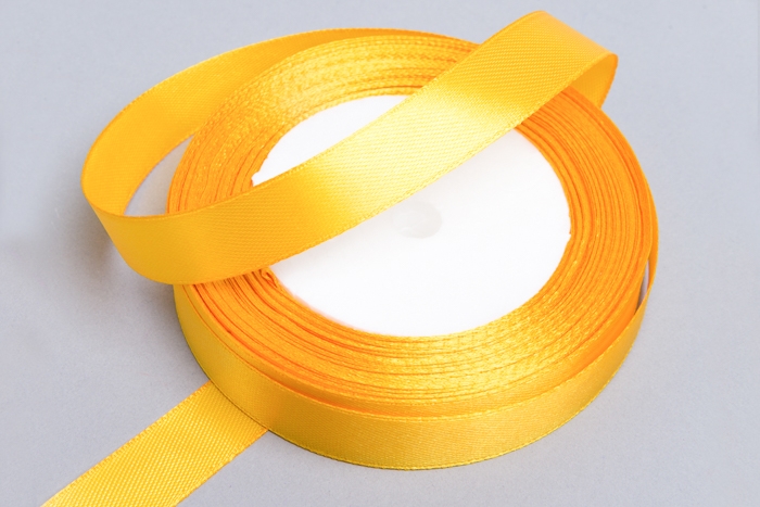 Лента атласная 15мм х 25 ярд JD желтый Лента атласная 15мм х 25 ярд JD желтый