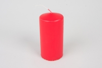 Свеча пенек d63х h150мм красный