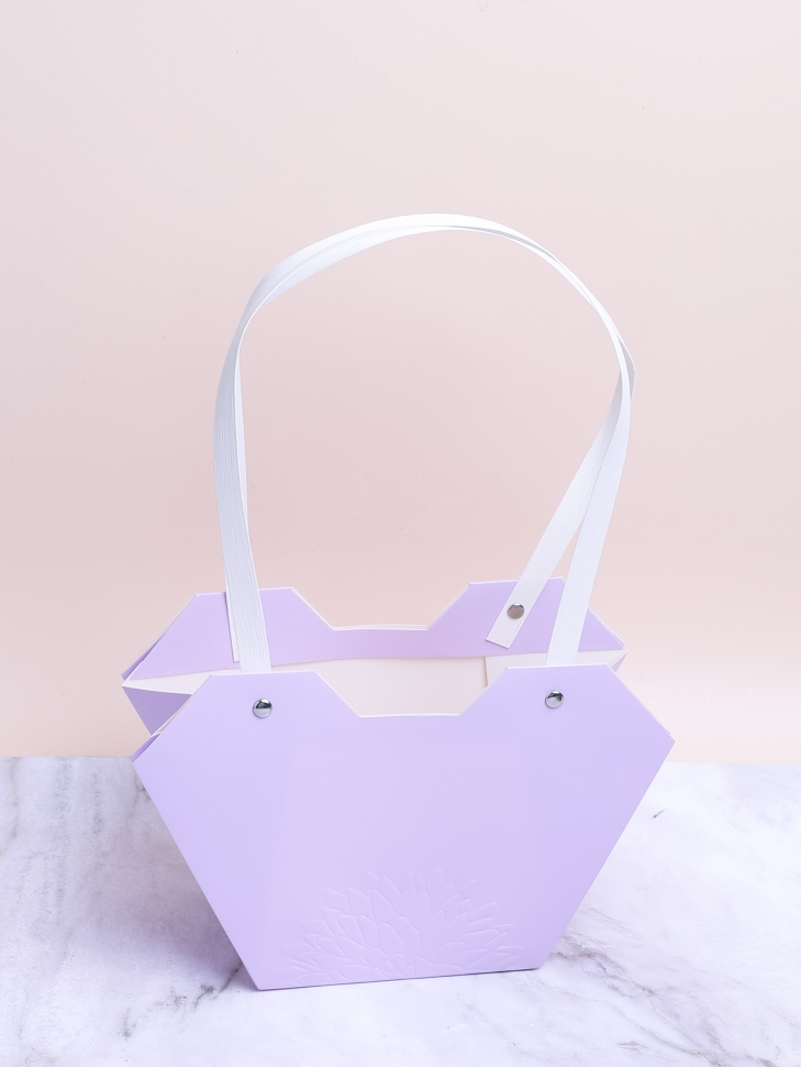 Сумочка для цветов 23,5х15,3х9см М17 сиреневый светлый Сумочка для цветов 23,5х15,3х9см М17 сиреневый светлый