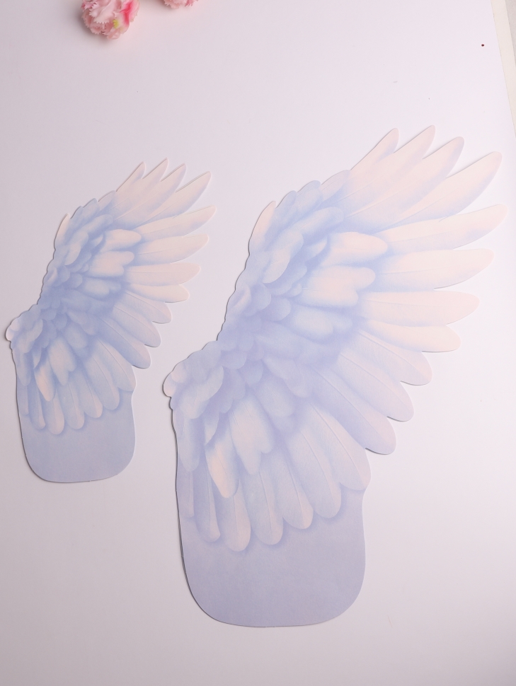 Бумага фигурная Крылья 50х37см 33х22см 20шт сиреневый