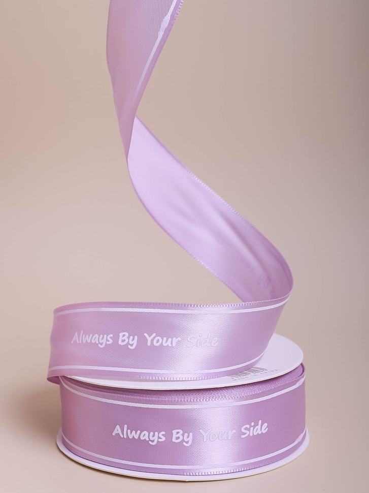 Лента атласная 25мм х 25 ярд Always By Your Side сиреневый Лента атласная 25мм х 25 ярд Always By Your Side сиреневый