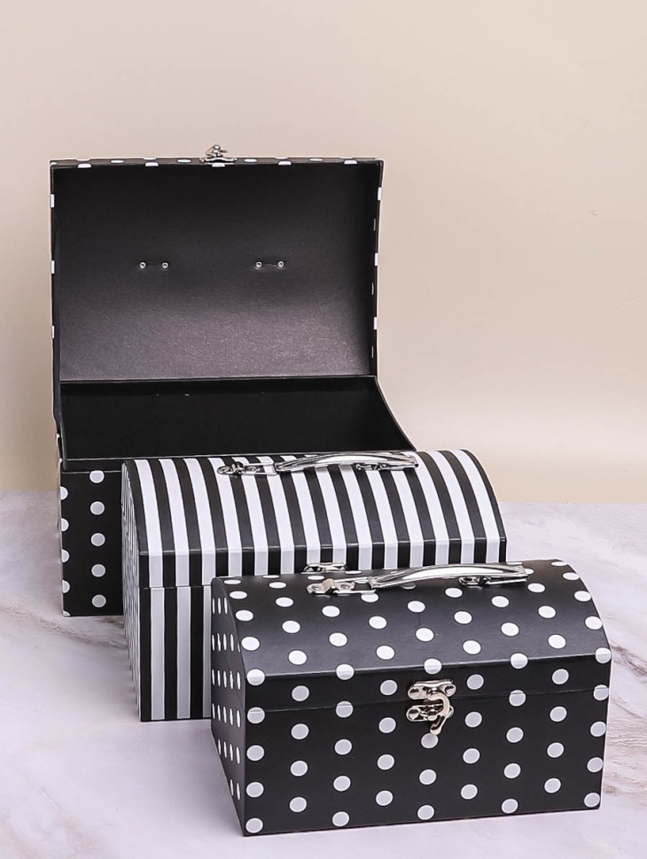 Коробка сундучок набор из 3шт 26x18x16,5см CN230510-2-675 черный