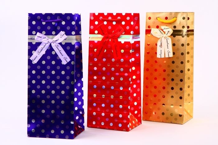 Сумочка подарочная Люкс под бутылку 14х36.5х11.5см Сумочка подарочная Люкс под бутылку 14х36.5х11.5см