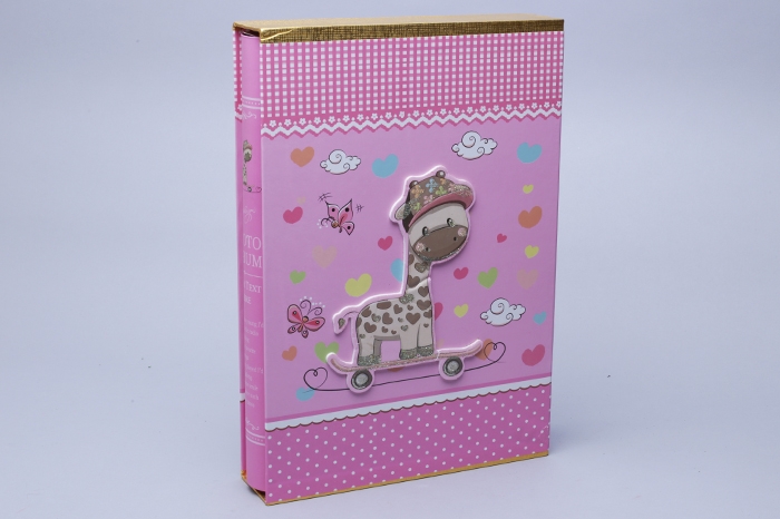 Фотоальбом 180 фото 10х15см 6800, жираф на розовом Фотоальбом 180 фото 10х15см 6800, жираф на розовом