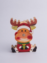 Подвеска деревянная светодиодная 10x7x2см GD-12B