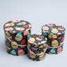 Коробка цилиндр набор из 3шт. 18,3х17,2см 9144-814-89 кексы на черном Коробка цилиндр набор из 3шт. 18,3х17,2см 9144-814-89 кексы на черном