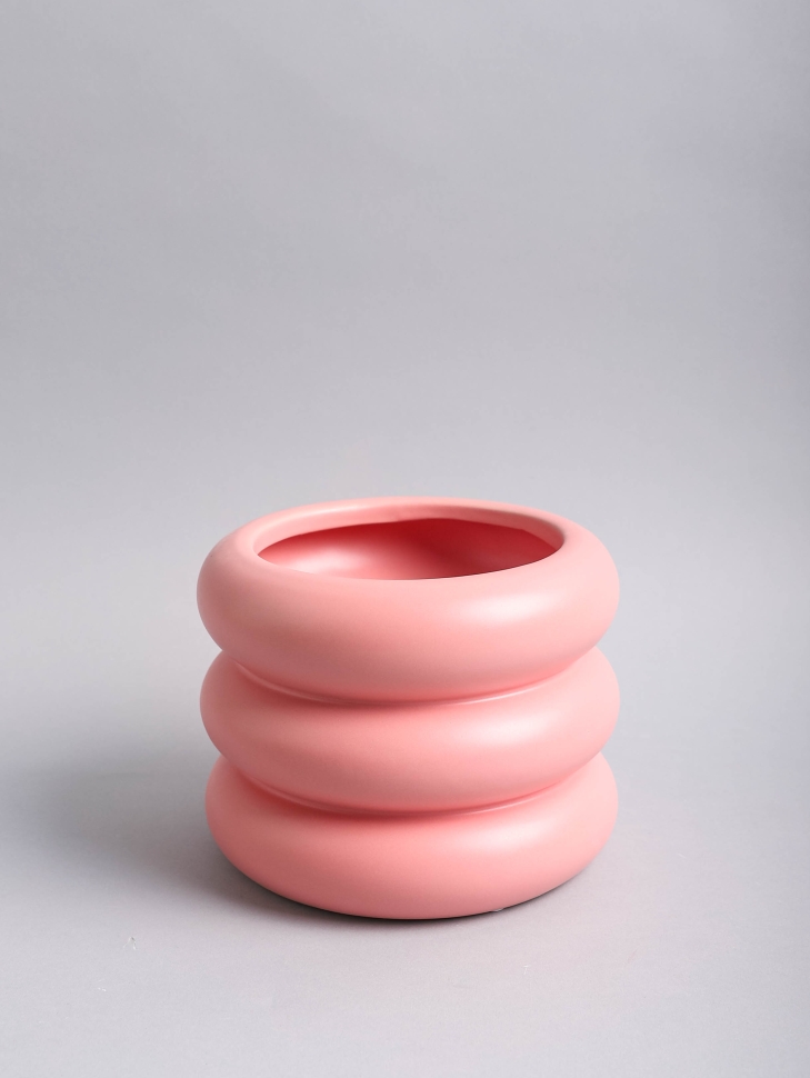 Кашпо керамика 16х13см CL02 розовый Кашпо керамика 16х13см CL02 розовый