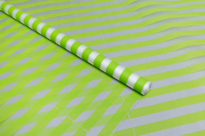 Пленка матовая Полосы 70см х 10м салатовый