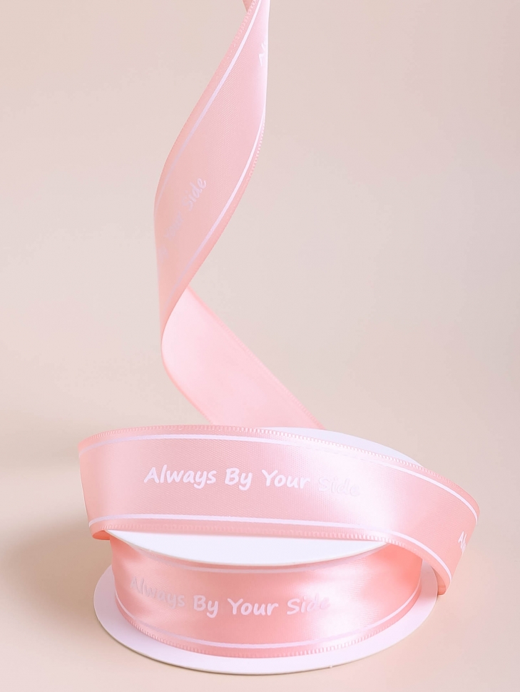 Лента атласная 25мм х 25 ярд Always By Your Side персиковый Лента атласная 25мм х 25 ярд Always By Your Side персиковый