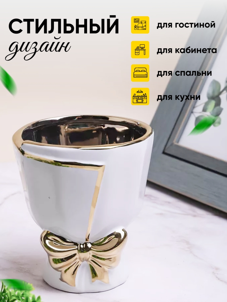 Кашпо керамика 12х12х13см TX06696012.12 белый Кашпо керамика 12х12х13см TX06696012.12 белый