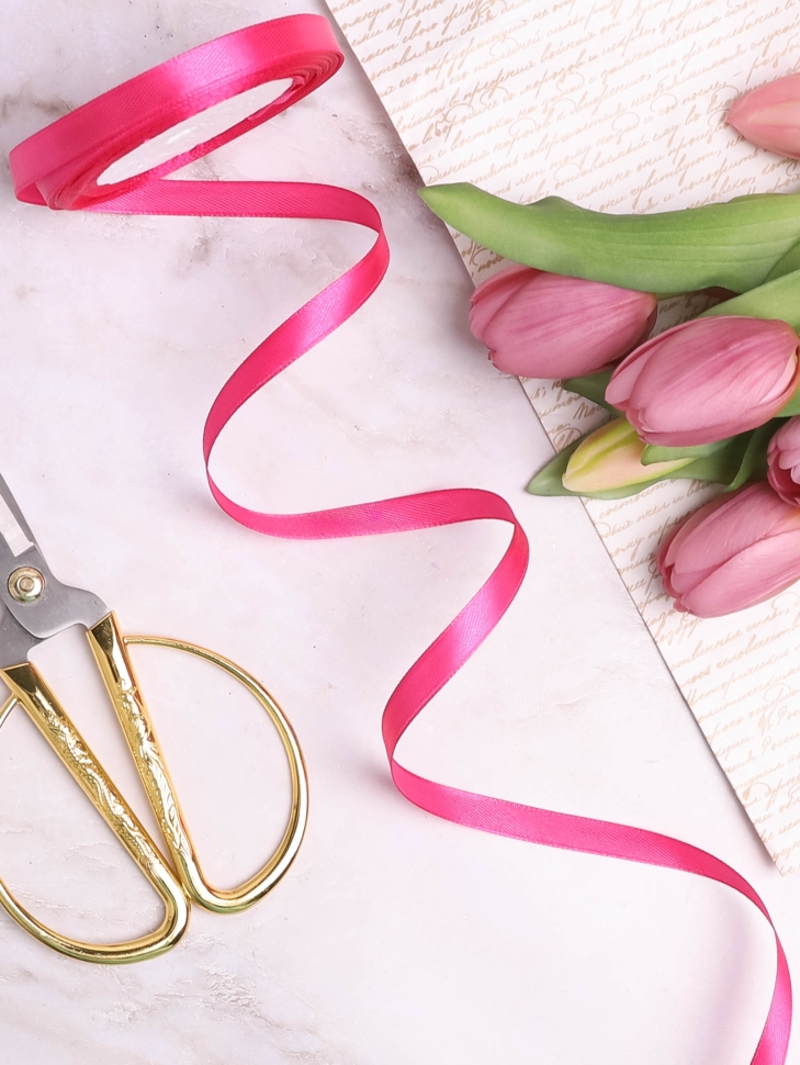 Лента атласная 10мм х 25ярд JD малиновый Лента атласная 10мм х 25ярд JD малиновый